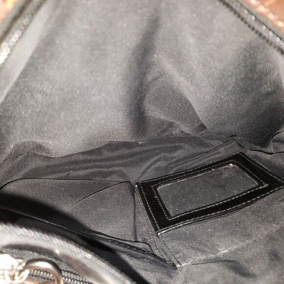 Giani Bernini Black Brown Patent Leather Hand Bsg Purse 8"×10"×3.5" - Picture 6 of 8